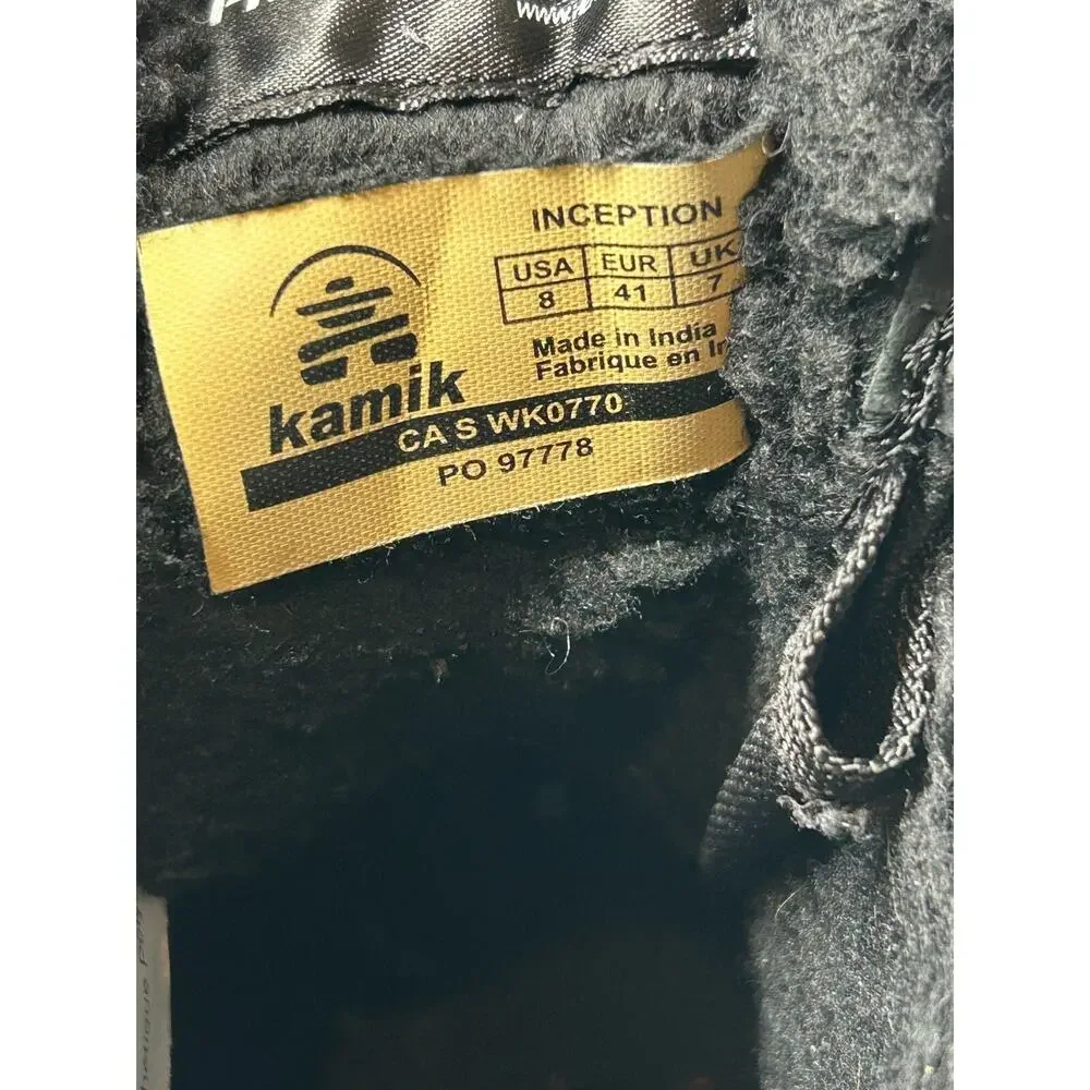 Kamik Inception Men's Winter Boots Black Suede Size 8